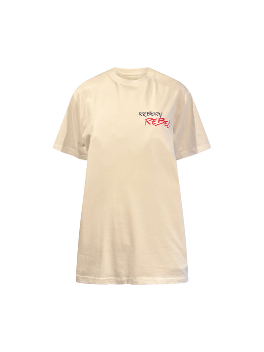 Reborn Rebel Klassisk T-shirt Hvit
