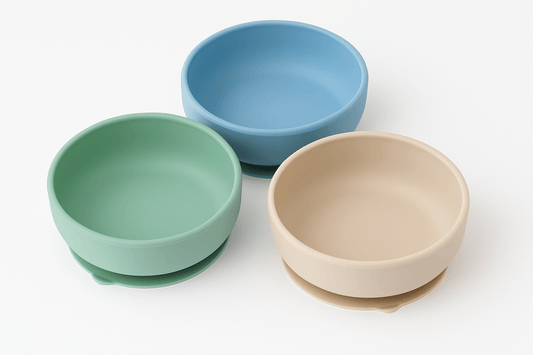 Gniste blw sugekoppskål med lokk - silikon matskål for baby - farskapet