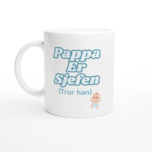 Pappa er sjefen - Klassisk keramisk Kaffekopp! 👔 - farskapet