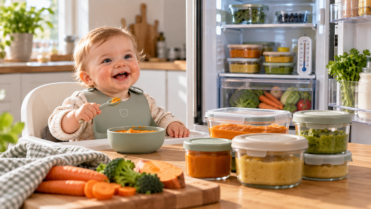 Hvor lenge kan babymat stå i kjøleskapet?
