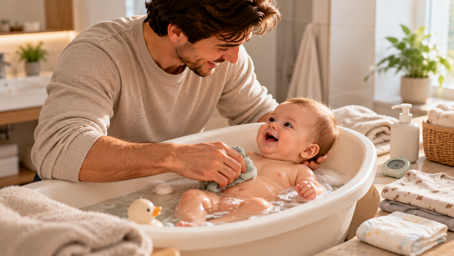 Hvor ofte bør du bade baby?