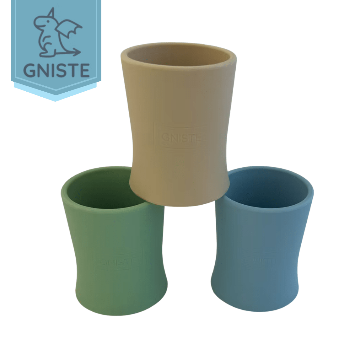 Gniste åpen silikonkopp for blw - 225ml treningskopp for baby - farskapet