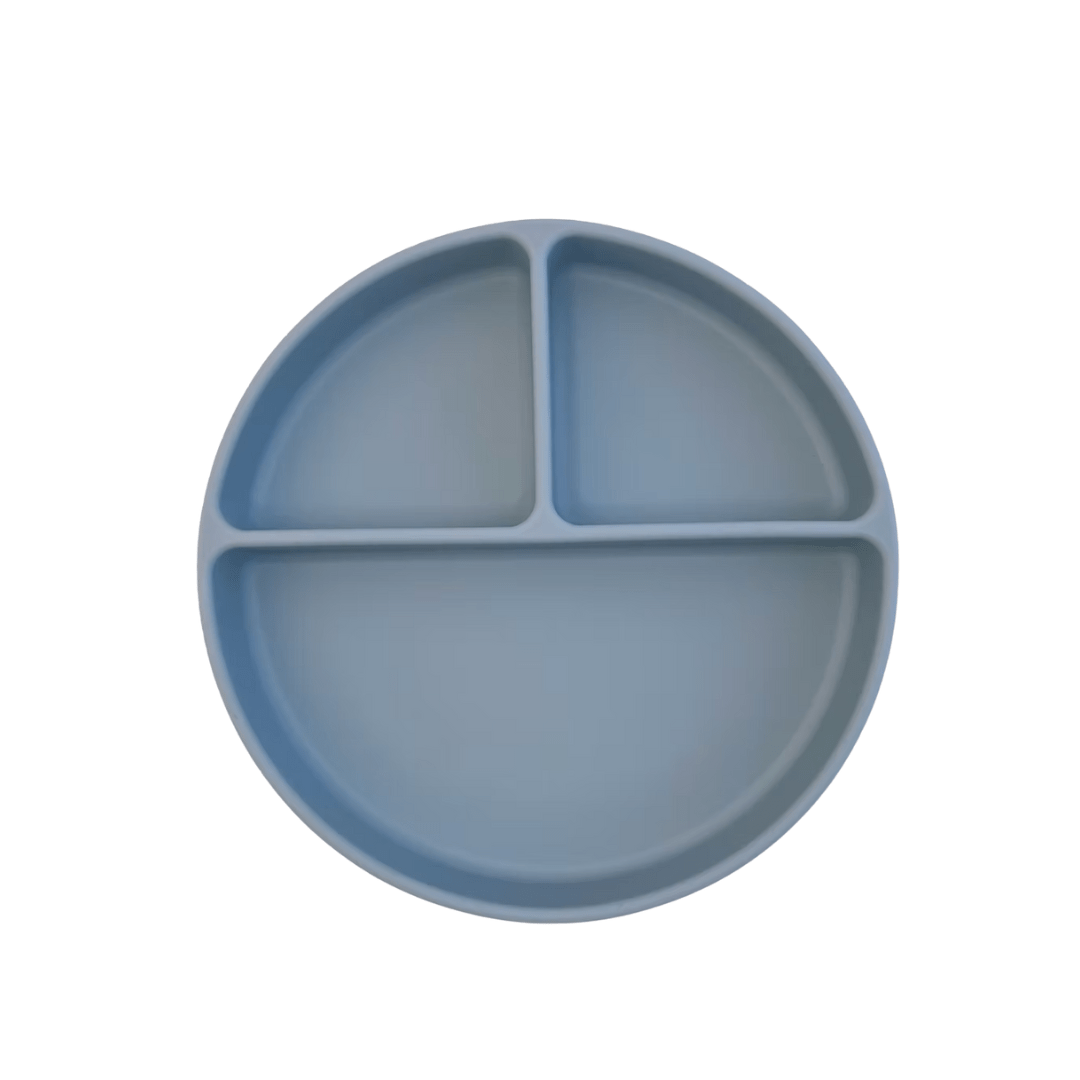 Gniste blw inndelt tallerken med sugekopp - 3 seksjoner silikontallerken - farskapet