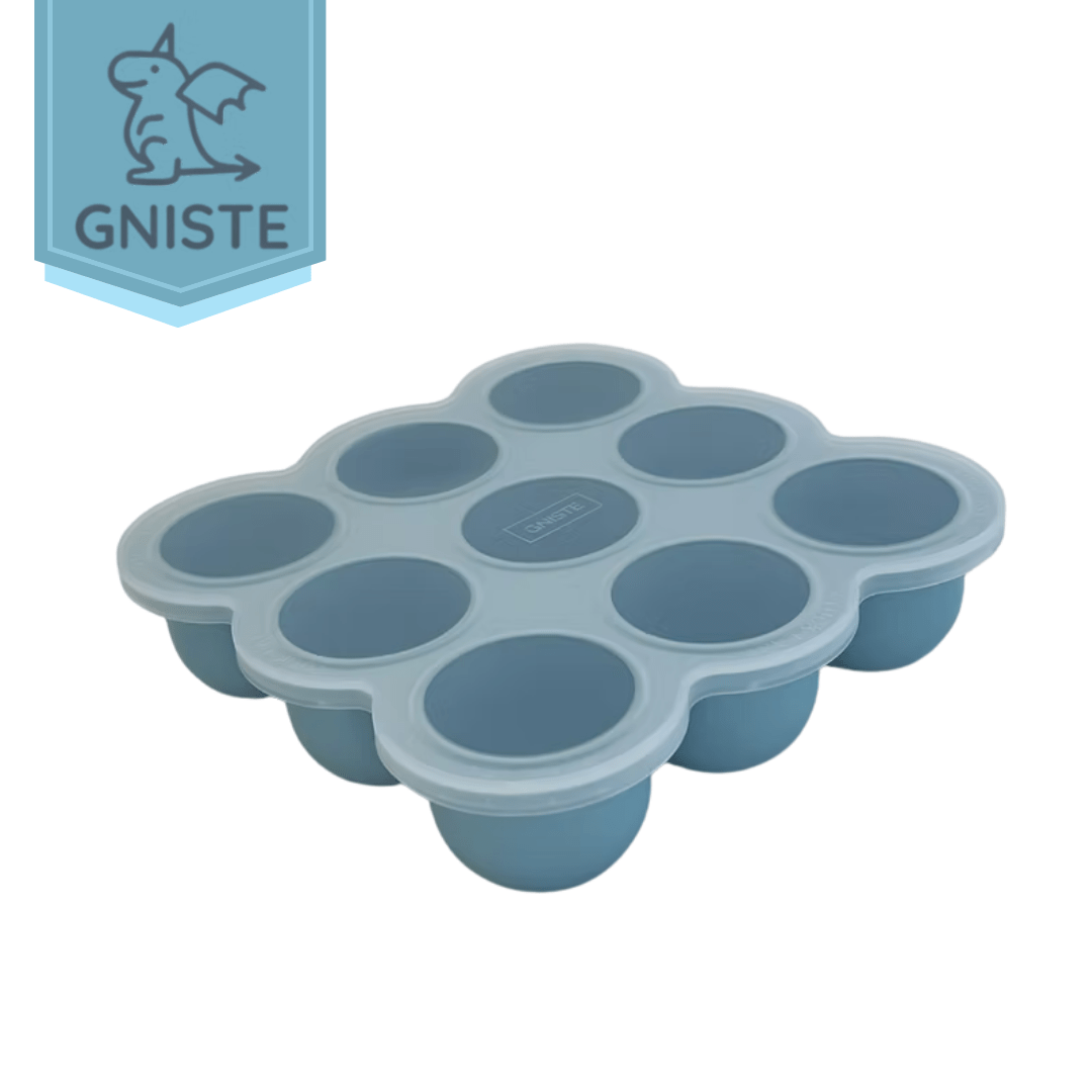 Gniste multifunksjons silikonform for frysing - 10x60ml porsjonsbrett - farskapet