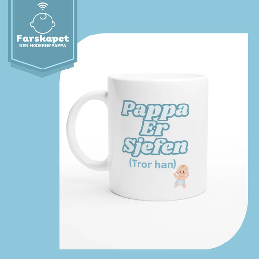 Pappa er sjefen - Klassisk keramisk Kaffekopp! 👔 - farskapet