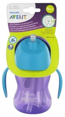 Philips Avent Straw Cup 200ml Lilla/Turkis - farskapet