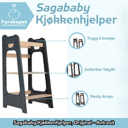 Sagababy kjøkkenhjelper - Trygg og praktisk hjelp for pappa - farskapet