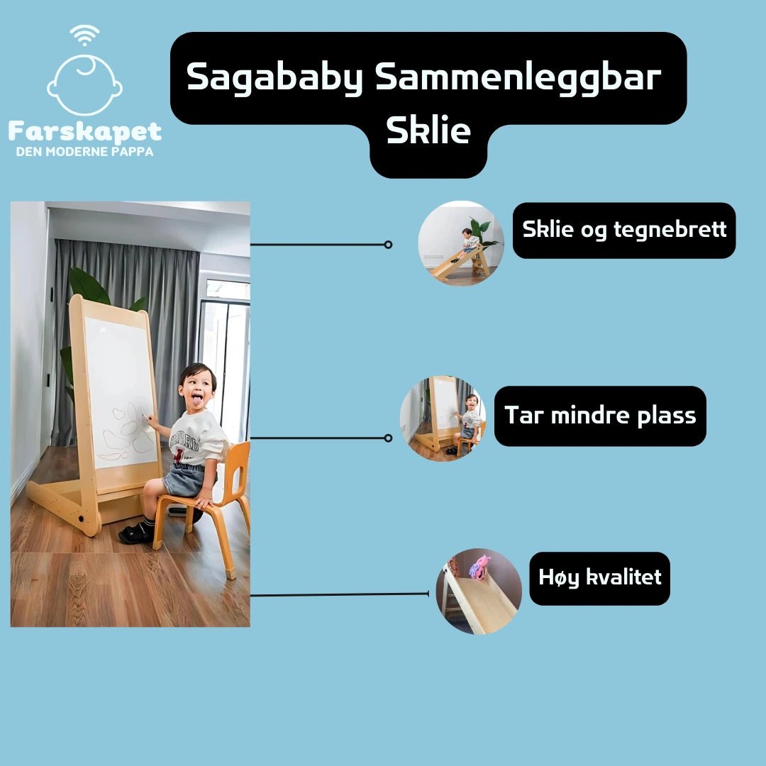 Sagababy sammenleggbar sklie er den ultimate 2 - i - 1 - løsningen - farskapet