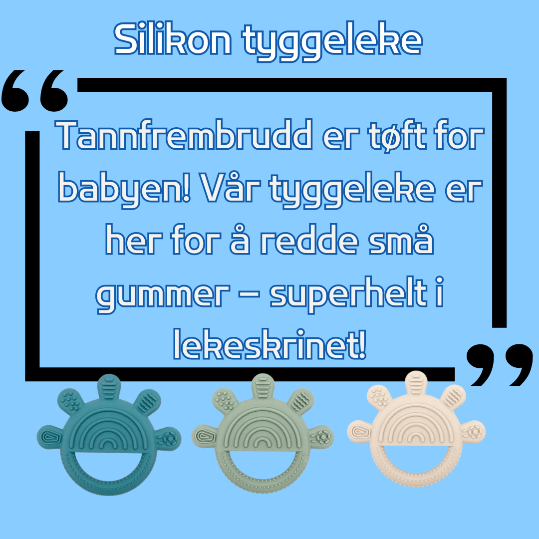 Solformet silikon tyggeleke - Tannfrembruddets værste fiende! - farskapet